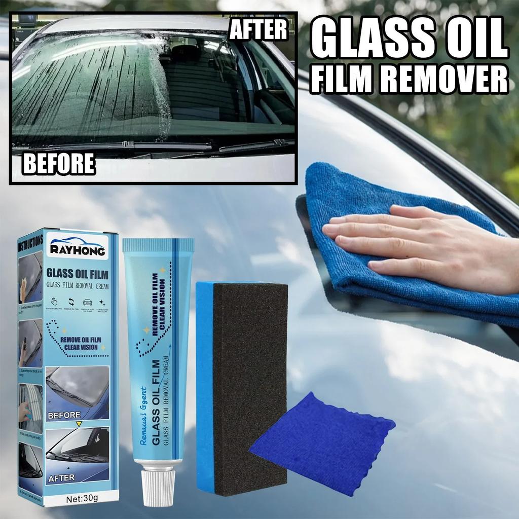 Universal Car Glass Oil Film Cleaner Auto Window Front Windshield Clean Polish Paste Polishing Degreaser Car Cleaning Tools 30g
