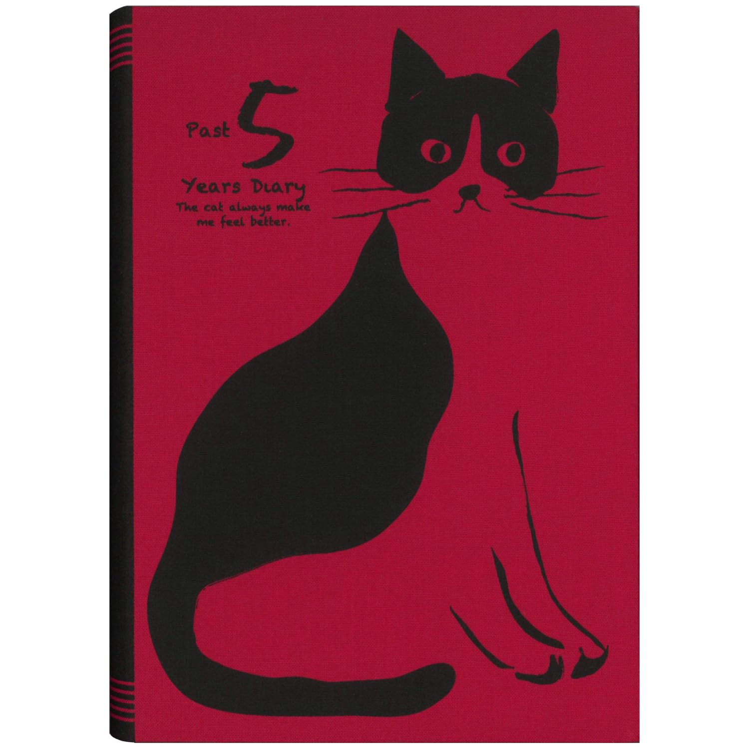 

Artemis Diary, B6, 5-Year Use, Stylish Cat Design, Red, DP5-ON-RD