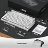 Punk Blue Switch Typewriter-Style Mechanical Keyboard & Gaming Mouse Set with Dual-Mode Bluetooth