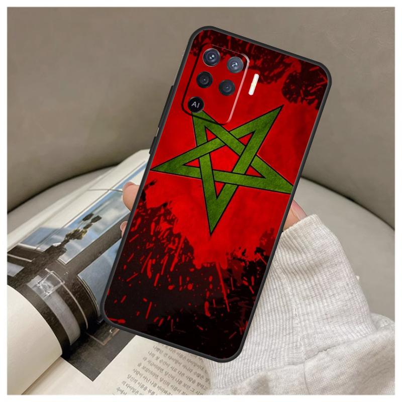 Morocco Moroccan Flag Case For Oppo A16 A76 A96 A60 A98 A58 A78 A18 A38 A80 A40 A77 A57 A17 A74 A54 A94 A15 A5 Pro