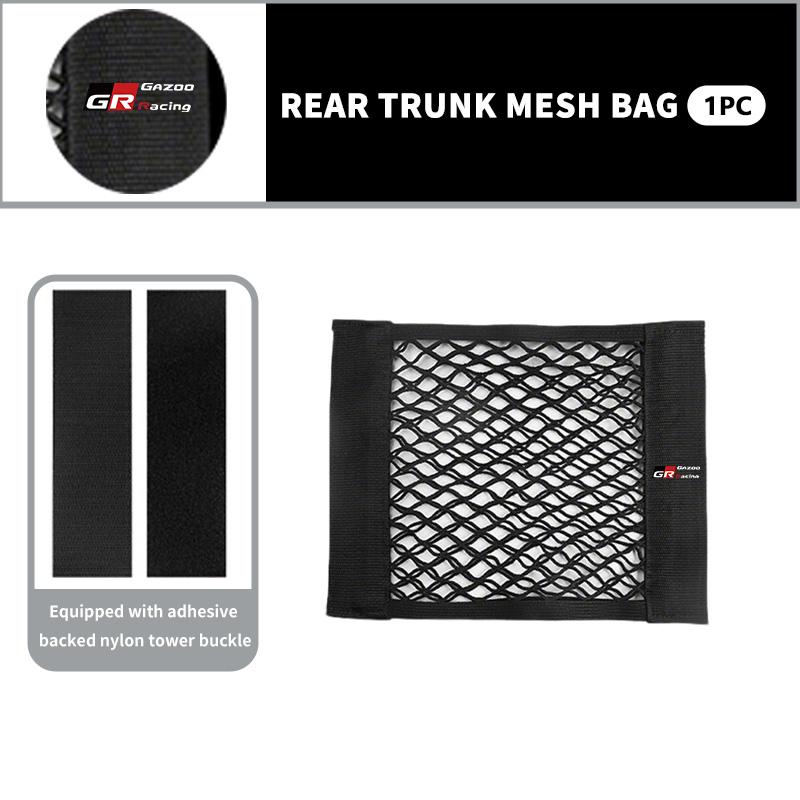 Car Styling Trunk Box Storage Bag Mesh Elastic String Net Pocket Organizer Accessories For Toyota Yaris Corolla Rav4 GR Auris