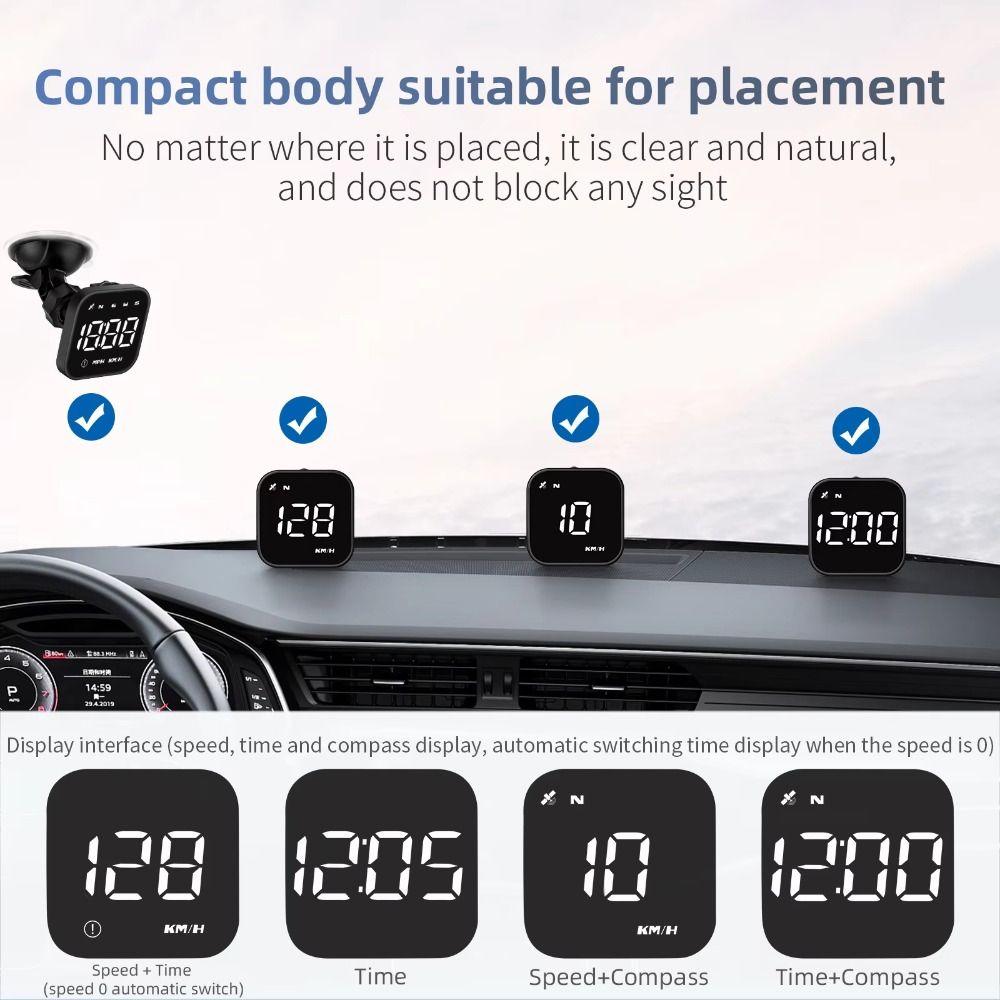 HUD Car Head Up Display Portable Windshield Projector GPS Digital Speedometer  Fit All Car