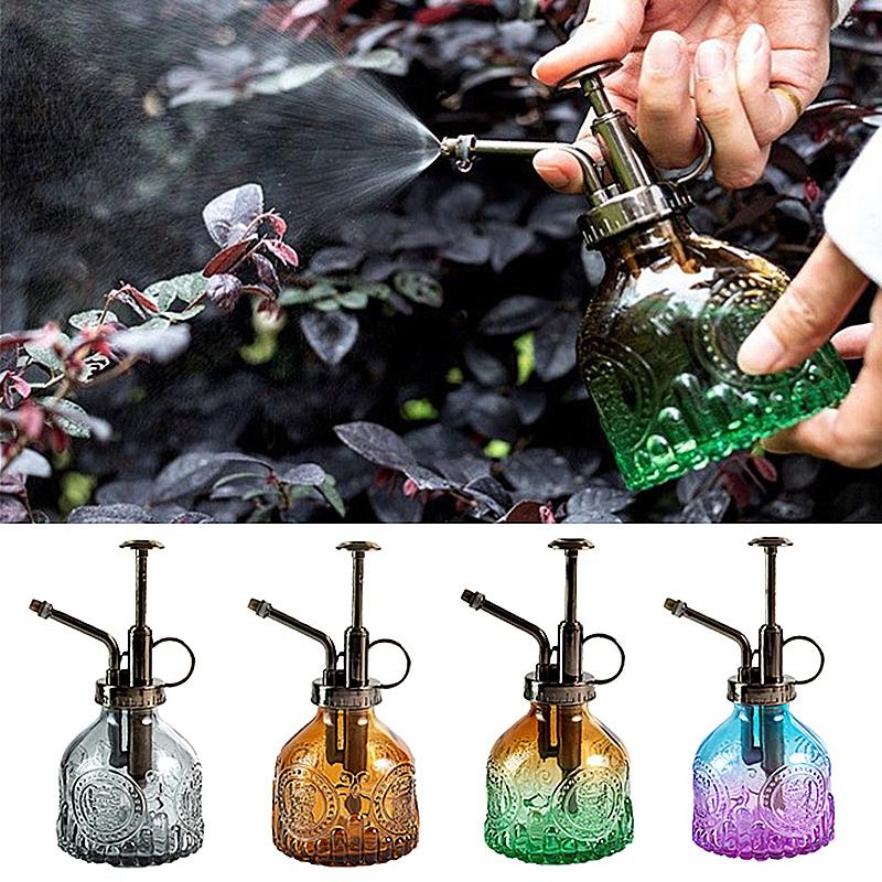 Vintage-Gießkanne aus Glas, Retro-Luftdruck-Sprühflasche, Bewässerungsflasche für Gartenpflanzen, Haushaltssprinkler, Desinfektionswerkzeug