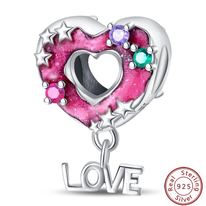 Copper Sincere Emotions Multiple Styles Heart-Shaped Romantic Charms Beads 3Mm Diy Fine Jewelry Making