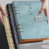 200 Pages Loose Leaf Notebook Detachable Metal Clip Retro Notebook Refillable Notebook  School