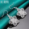 925 Sterling Silber Blumen Stern Tropfen Ohrringe Schmuck