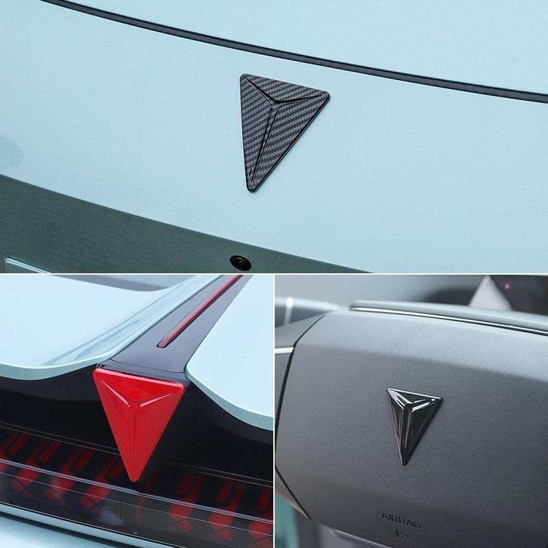 For Deepal L07 S07 Car Badge Stickers Front Rear Steering Wheel Emblem Decal Carbon Fiber Exterior Modification