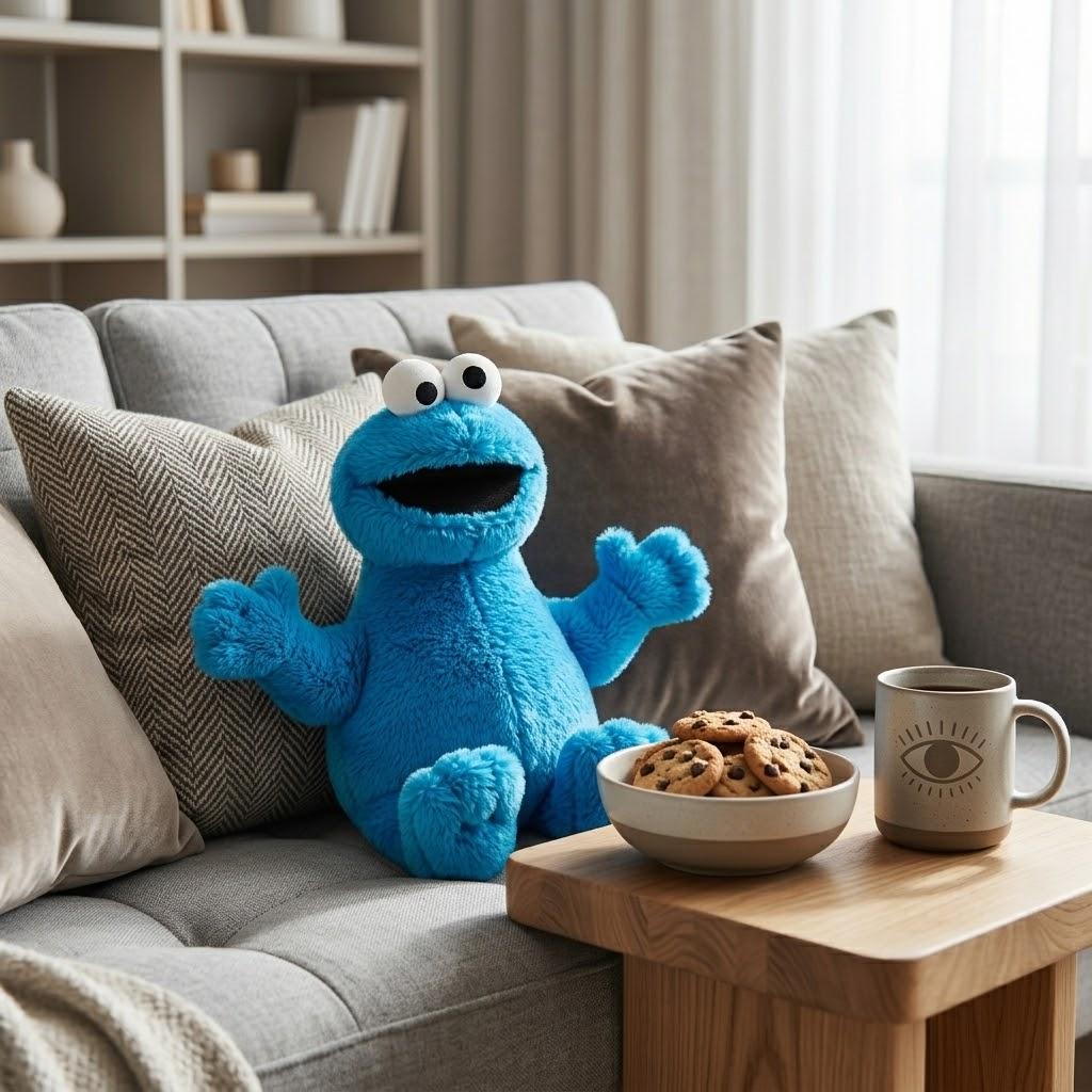 Cookie Monster Plush Toy - Soft & Cuddly Sesame Street Stuffed Animal, Perfect for Kids & Collectors