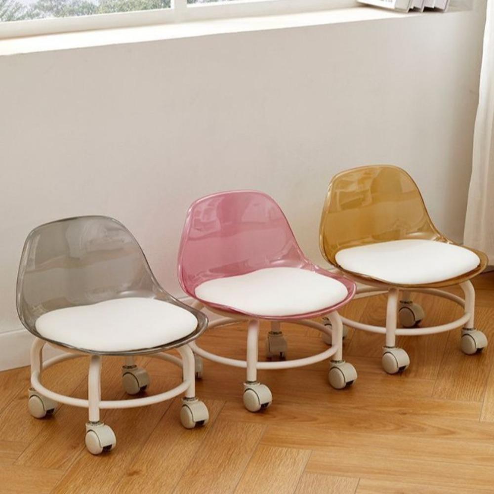 Transparent Low Chair Simple Backrest Seat New Small Stool Household