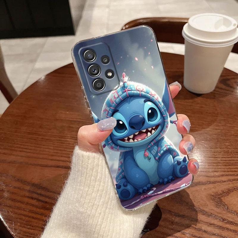 Stitch Disney Clear Case For Samsung Galaxy A57 A37 A56 A36 Cases A55 A54 A35 A26 A07 A17 A16 A06 A34 A15 Soft Shockproof Cover