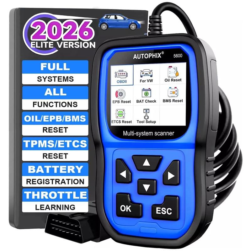 AUTOPHIX Full System Diagnostic Scan Tool for VW OBD2 Scanner Code Reader Engine ABS SRS SAS BMS EPB TPMS Oil Reset Battery 5600