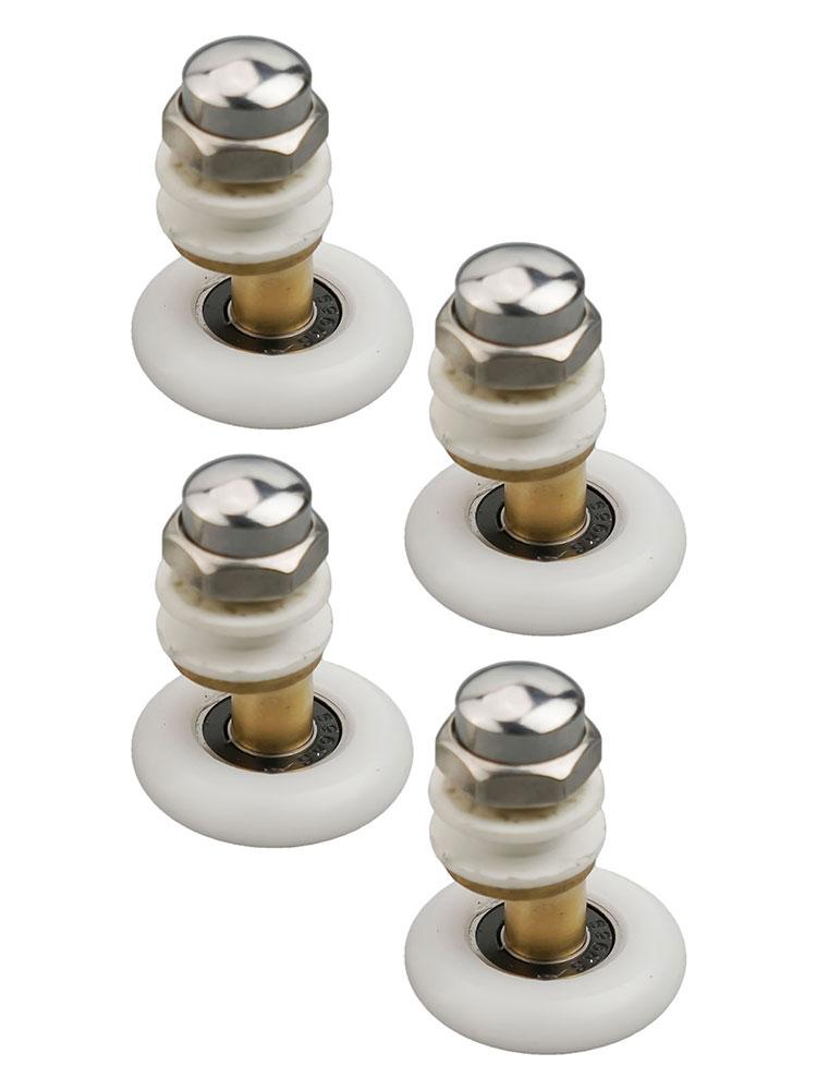 4pcs Shower Room Roller Pulley Bathroom Sliding Glass Door Wheels Nylon Copper Roller Eccentric Wheels Bathroom Accessories