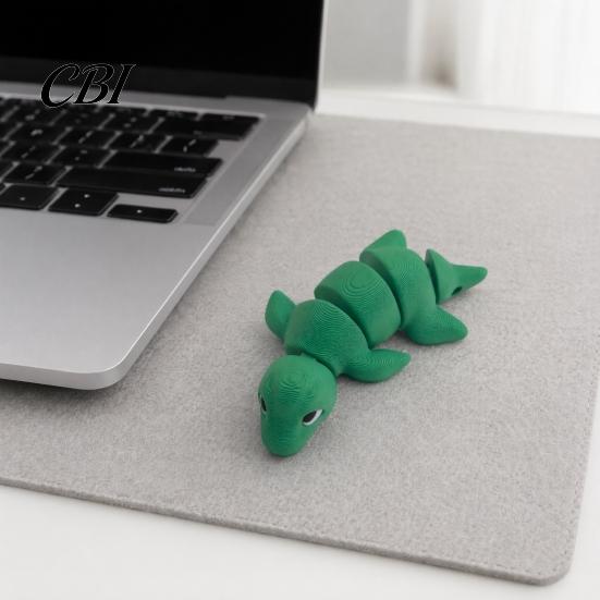 PLA Dinosaur Ornament Articulated Plesiosaur Figurine, 3D Printed with Movable Joints, Flexible Pose Toy Cute Mini Fidget for Home Office Desk
