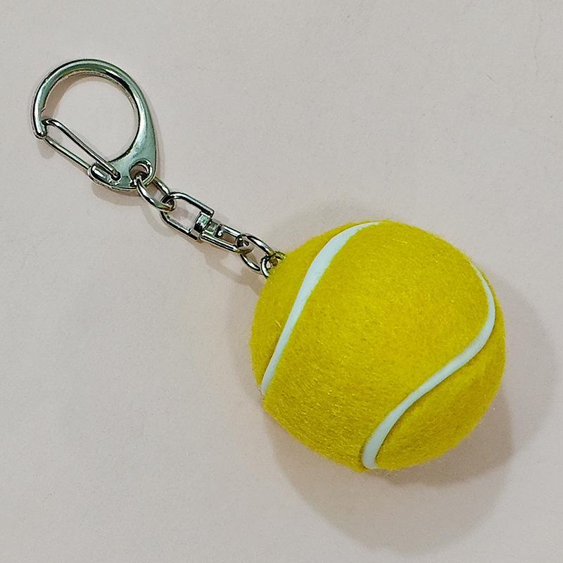 Mini Tennis Ball Keychains With Vibrant Assorted Colors And Metal Clasps For Backpack Decor Tennis Lovers Small Gifts