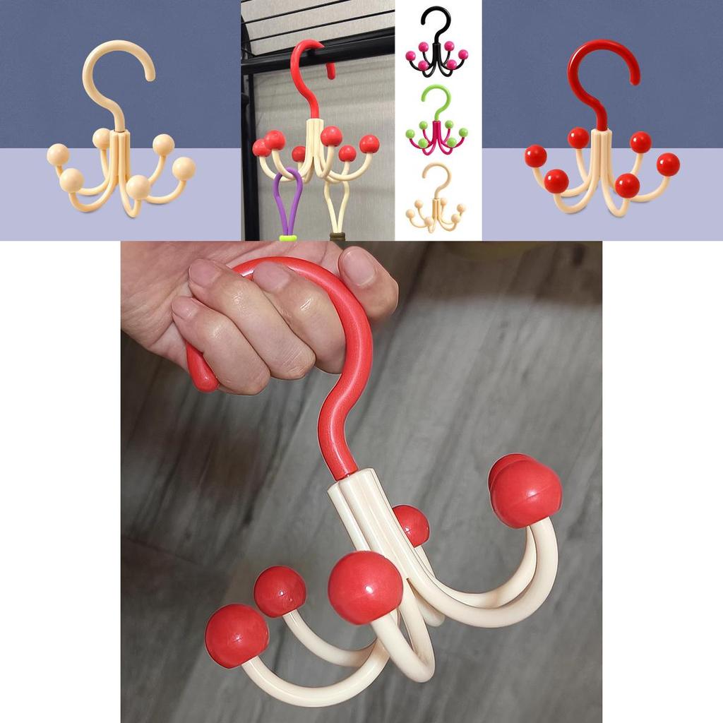 Multipurpose Six Claw Hook With Rotating Claws For Home And Dormitory Storage