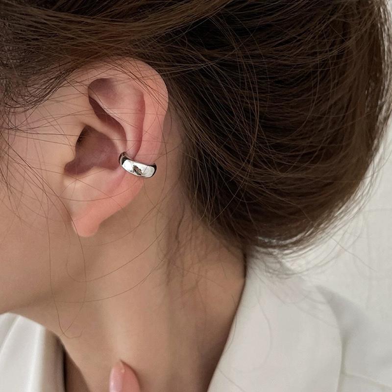 1 Pair Gold Silver Color C-Shaped No Piercing Ear Cuffs For Women Fashion Simple Ins Style Earrings Jewelry Accessories Gifts