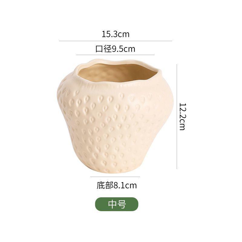 European Style Ceramic Strawberry Vase Colorful Potted Ornaments Living Room Dining Table Hydroponic Flower Ware Strawberry Vase