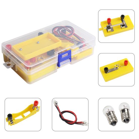 Physics Science Kit Puzzle Practical Ability DIY Physics Science Lab Basic Circuit Learning Starter Kit for Kids