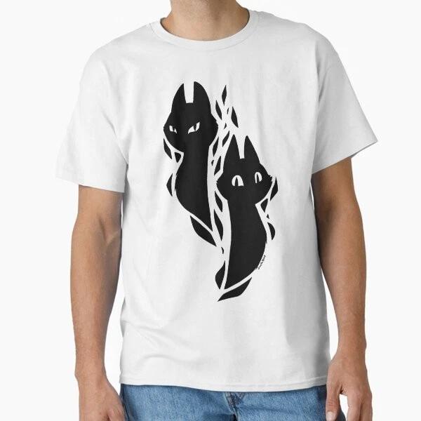 Black Cats Twin Shadows Classic Tshirt Made In Usaaus Tshirt S2xl S