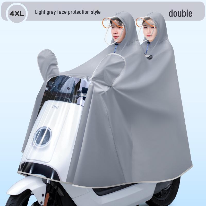 Unisex Electric Car Raincoat: Long, Full-Body, Extra Thick, Waterproof Poncho for Motorcycle Use
