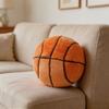 Basketball Plush Pillow With Soft Faux Bunny Fur For Sports Fans Comfort
