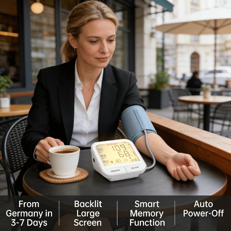 See Every Reading Clearly: One-Touch Blood Pressure Monitor Compliant with EU Standards