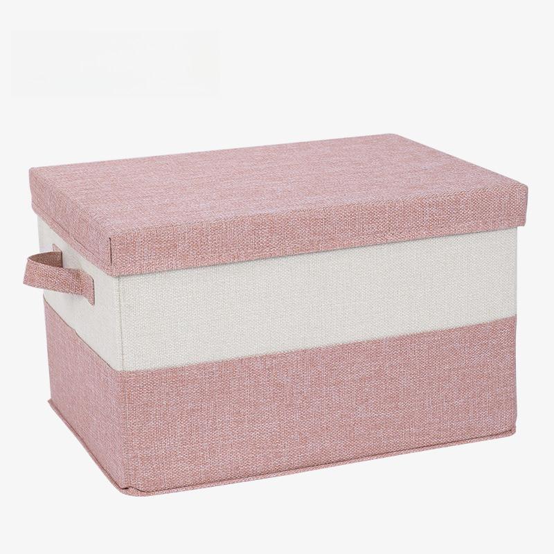 

Fabric Large Capacity Pull-out Wardrobe Organizer Basket Toys Files Cosmetics Multifunctional Storage Box Washable and Foldable Dustproof Box with Lid 32*24*18cm 1pcs