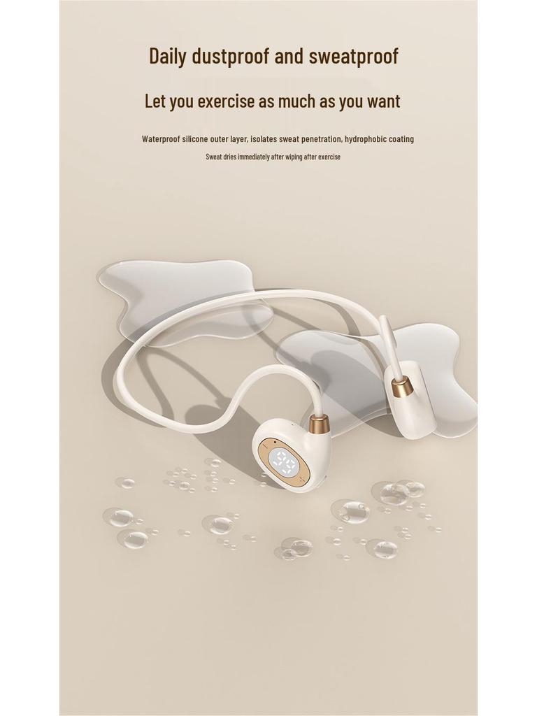 Wireless Bone Conduction Bluetooth Open-Ear Headphones - Long Battery Life, Sport-Ready Design