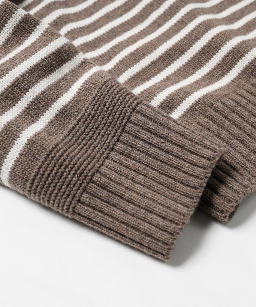 FRIZMWORKS Wool Stripe Relax Knit _ Beige
