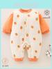 Baby Cotton Sleepsuit Winter Warmth With Snap Button Closure For Newborns