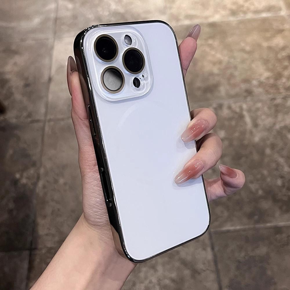 Applicable To IPhone16promax Mobile Phone Case Electroplating Thin Ring Magnetic Absorption AG Nano Apple 15 Matte PC Protection Case