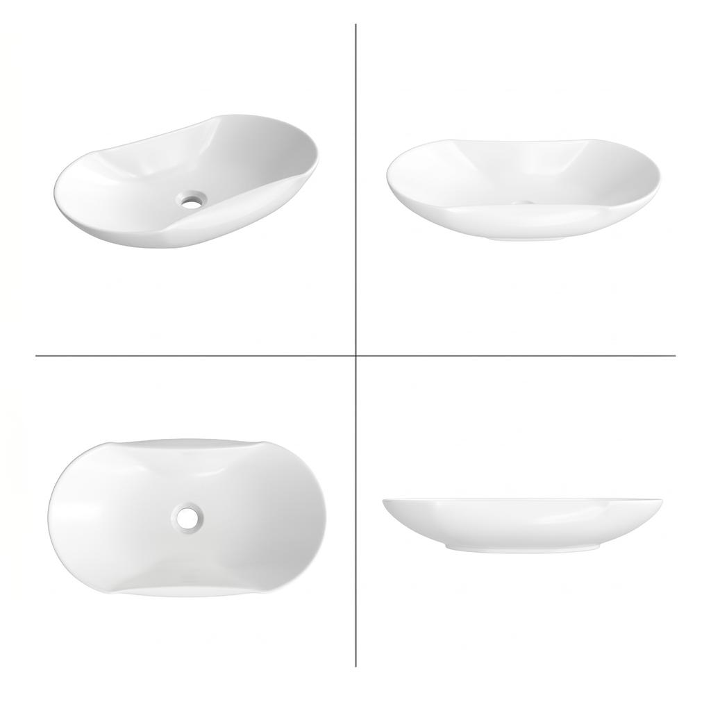Helmken 57066000 Countertop Washbasin (66x41) White