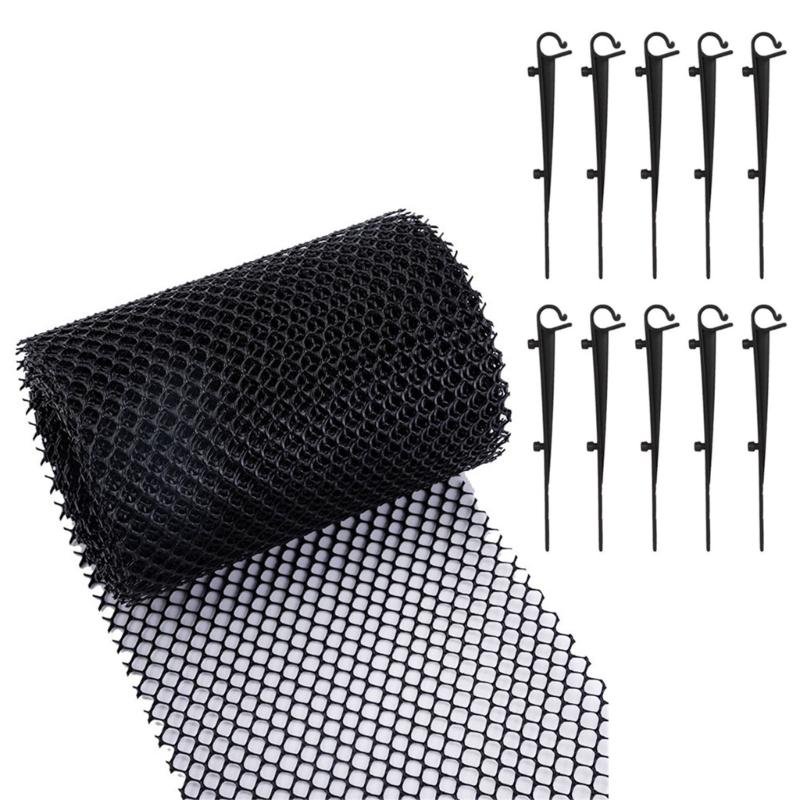 

Пластиковая сетка для защиты желоба с фиксированными крючками Эффективный фильтр мусора Листья с дерева от засорения Сетчатая крышка Долговечная 15cmx6m