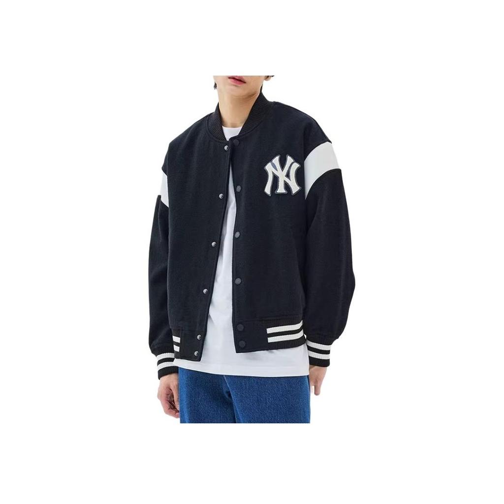 New MLB College Style Series Baseball Jacket Unisex Black 3AJPV0934-50BKS