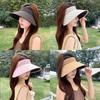 Polyester Sun Hat For Women With Wide Brim Uv Protection Summer Fashion Accessory