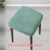 1Pc Stool Cover Dustproof Polyester Elastic Stool Chair Covers Removable Square Seat Cover Solid Color Chair Covers