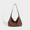 Lazy Style Single Shoulder Bag, Women's High-end Soft Leather Large Capacity Commuting Crossbody Tote Bag