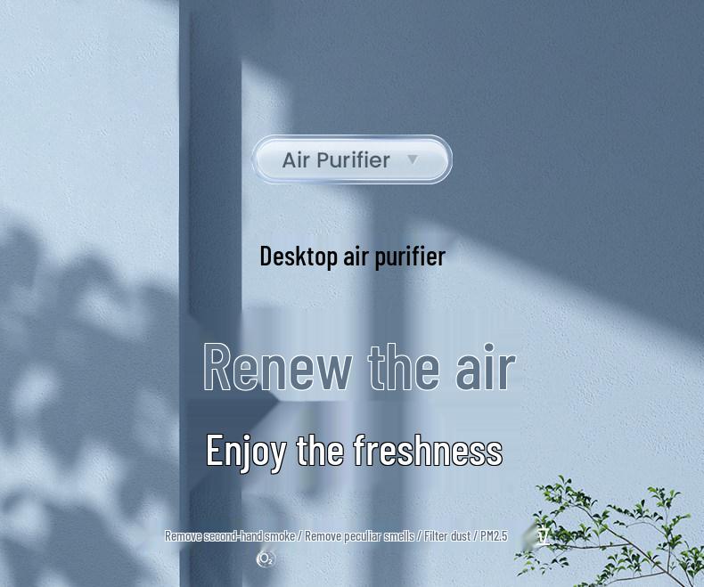 Compact Air Purifier for Home, Office & Pet Areas - Eliminates Smoke, Odors & Formaldehyde