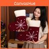 Christmas Decor Plush Sock With Embroidered Snowflake And Gift Bag For Holiday Home Decor