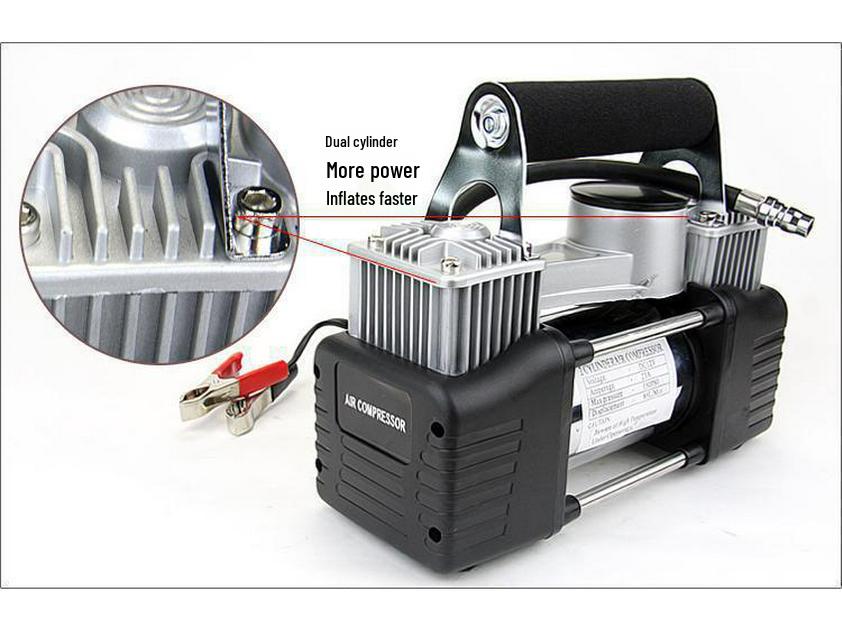 High-Power Portable Double Cylinder Car Tire Inflator