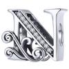 Charms Buchstabe N 925 Buchstabenanhänger Perlen-Charms Pr 925