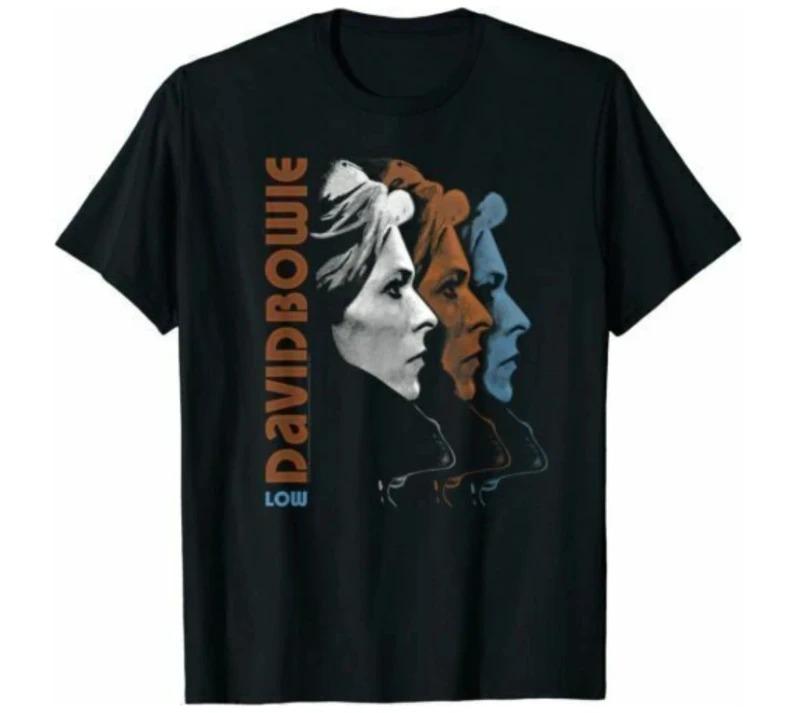 

2026 David Bowie Низкая посадка Унисекс Футболка, Забавная Черная Ретро Футболка, Хлопковая Летняя Уличная Рубашка для Пары, Футболки с Принтом 4XL