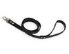 Choker Ring Collar PU Leather Black Silver [lalatia] Women's (Black & + Leash)
