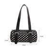 Luxury Elegant Polka Dot Handbag PU Zipper Closure Shoulder Bags Polka Dot Pattern Underarm Bag for Women