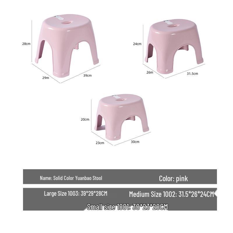 Non-Slip Thickened Plastic Footstool for Bathroom and Living Room