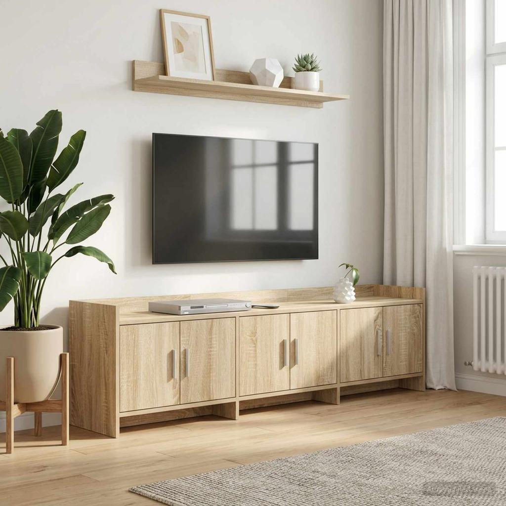 TV Cabinet 168 x 33 x 47 cm Sonoma Oak Wood Based Material