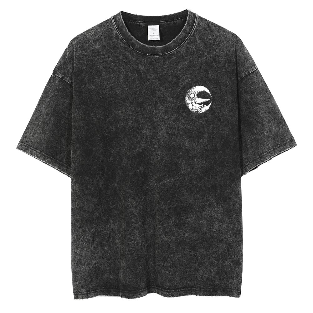 T-shirt Manga Soul Eater Stampa Death the Kid T-shirt Lavata Vintage Streetwear Abbigliamento Uomo Donna Maglietta in Cotone Oversize