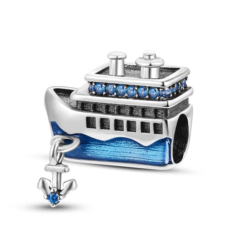 925 Silver Ocean Series Turtle Crab Charm Beads for 3mm Bracelet DIY Jewelry Making 100% Authentic