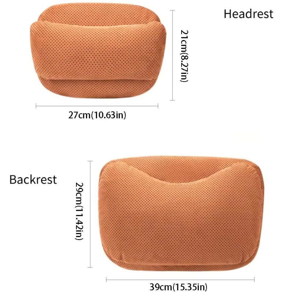 Suede Memory Cotton Seat Waist Cushion Ergonomic Support Lumbar Support Cushion  Car