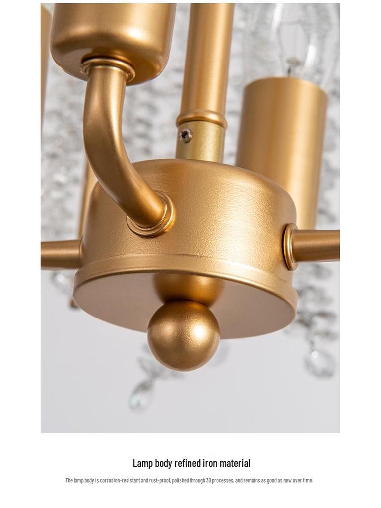 French Crystal Chandelier: Luxury Retro Tassel Light for Bedroom or Restaurant